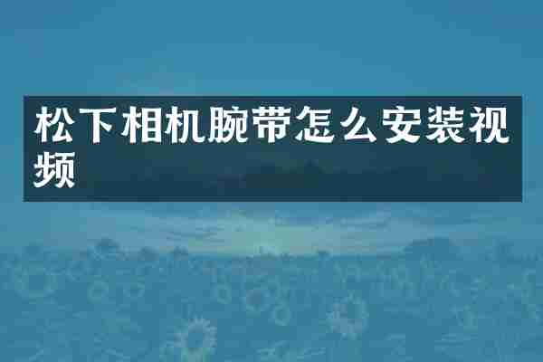 相机腕带怎么安装视频