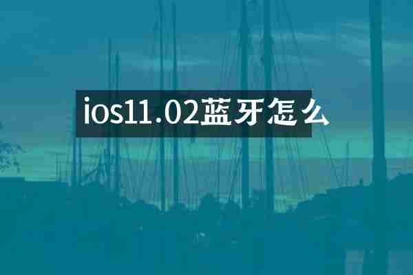 ios11.02蓝牙怎么