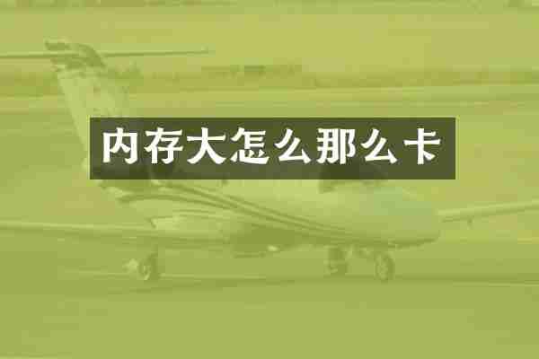 内存大怎么那么卡