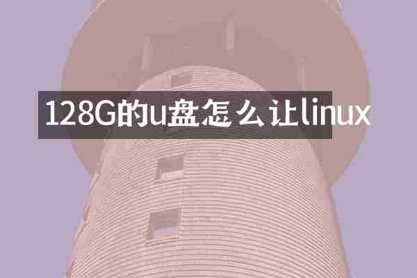 128G的u盘怎么让linux