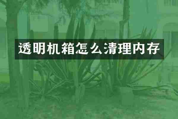 透明机箱怎么清理内存