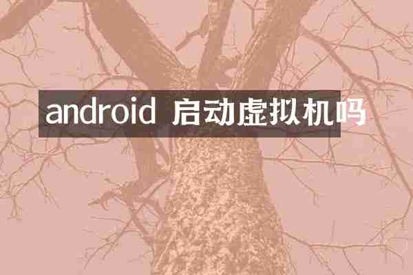 android 启动虚拟机吗