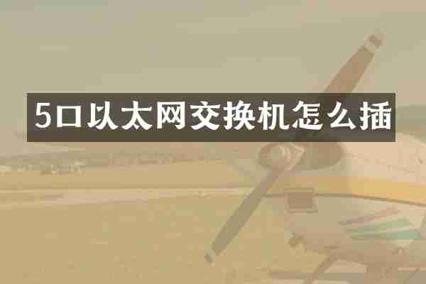 5口以太网交换机怎么插