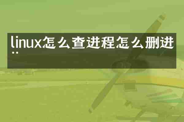 linux怎么查进程怎么删进程