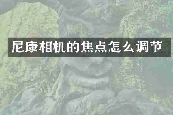 尼康相机的焦点怎么调节