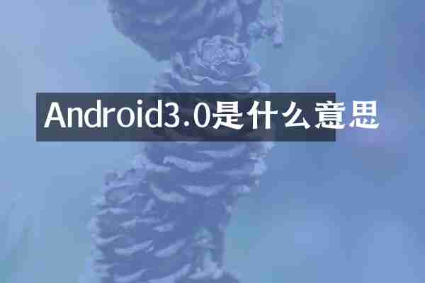 Android3.0是什么意思