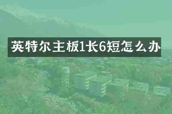 英特尔主板1长6短怎么办