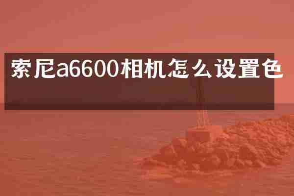 索尼a6600相机怎么设置色温