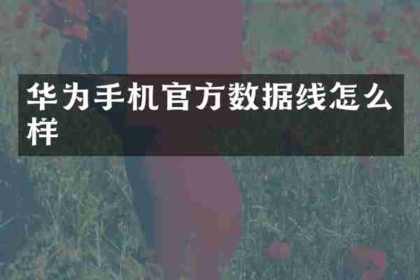 华为手机官方数据线怎么样