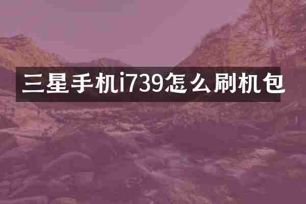 三星手机i739怎么刷机包