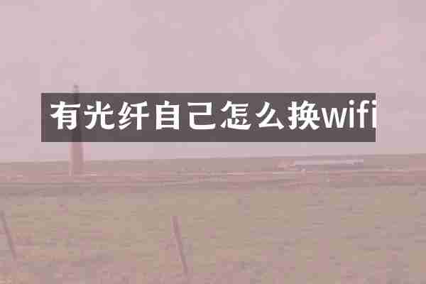 有光纤自己怎么换wifi