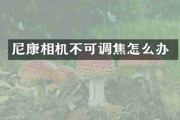 尼康相机不可调焦怎么办