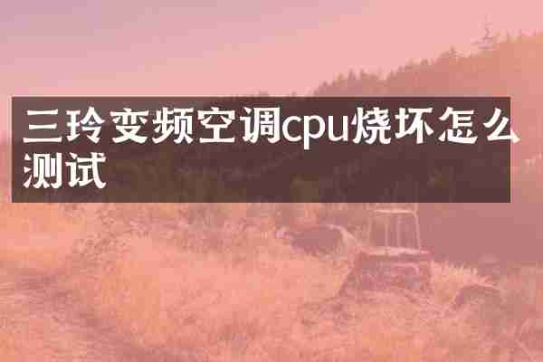 三玲变频空调cpu烧坏怎么测试