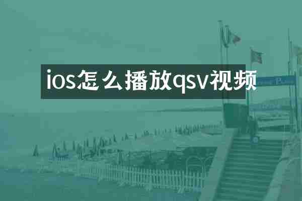 ios怎么播放qsv视频