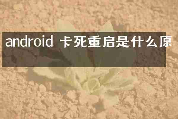 android 卡死重启是什么原因