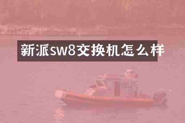 新派sw8交换机怎么样