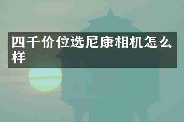 四千价位选尼康相机怎么样