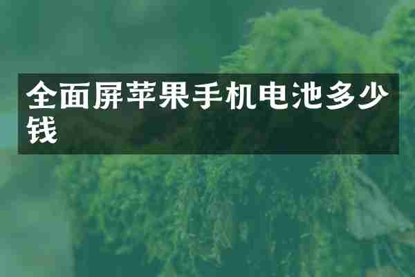 全面屏苹果手机电池多少钱
