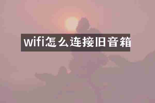 wifi怎么连接旧音箱