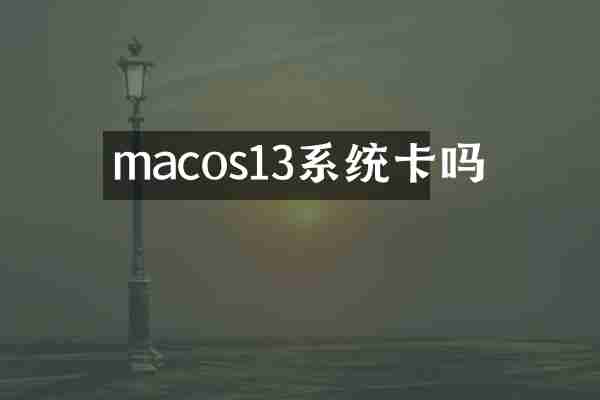 macos13系统卡吗