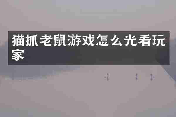 猫抓老鼠游戏怎么光看玩家