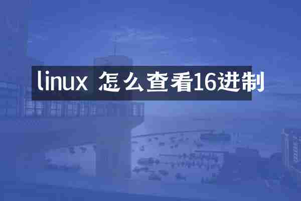 linux 怎么查看16进制