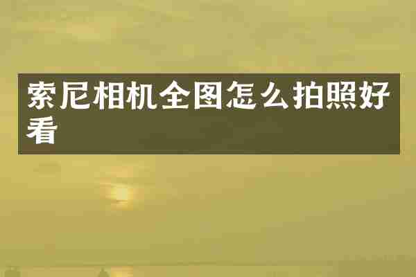 相机全图怎么拍照好看