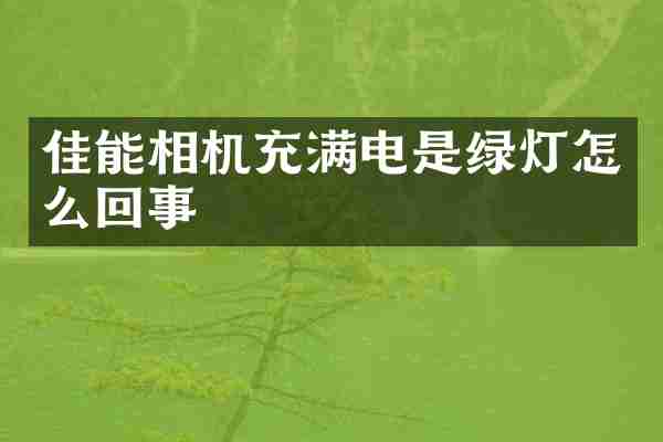 佳能相机充满电是绿灯怎么回事