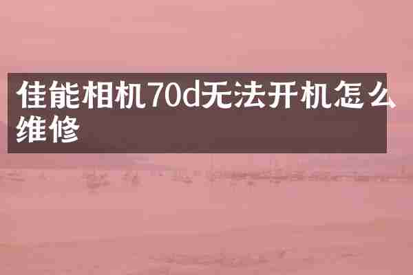 佳能相机70d无法开机怎么维修