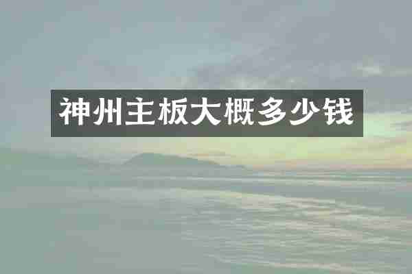 神州主板大概多少钱