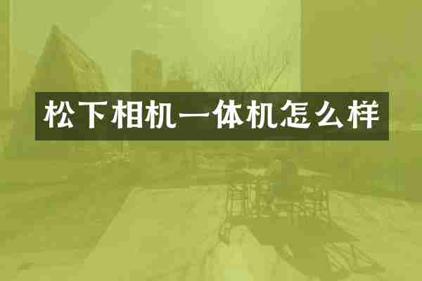松下相机一体机怎么样