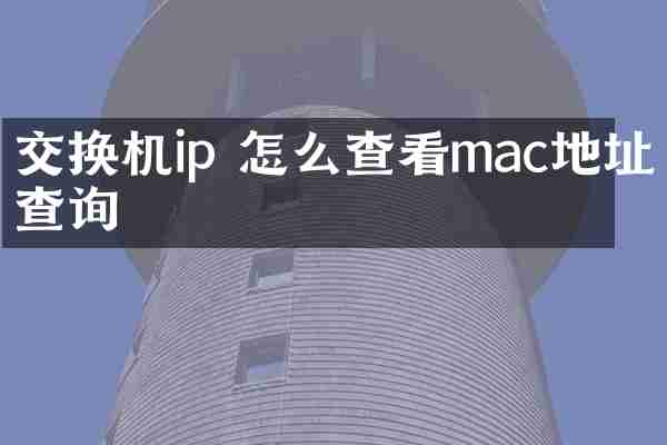 交换机ip 怎么查看mac地址查询