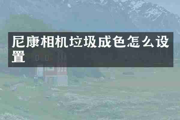 尼康相机垃圾成色怎么设置