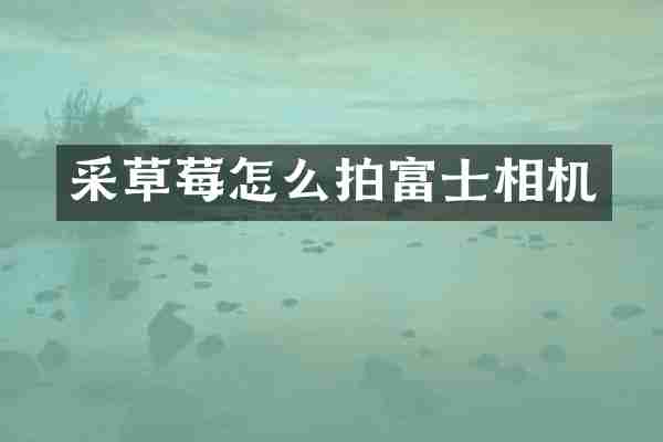 采草莓怎么拍富士相机