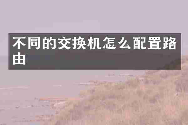 不同的交换机怎么配置路由