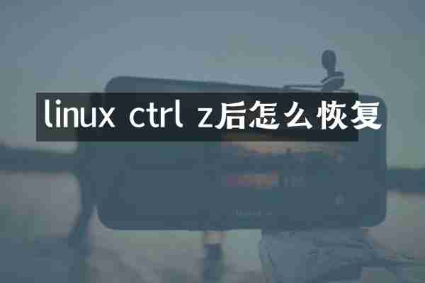 linux ctrl z后怎么恢复