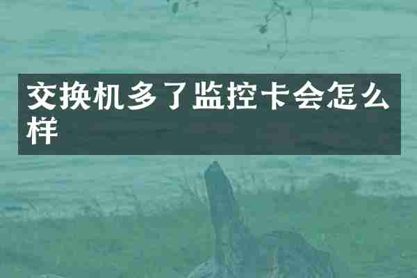 交换机多了监控卡会怎么样