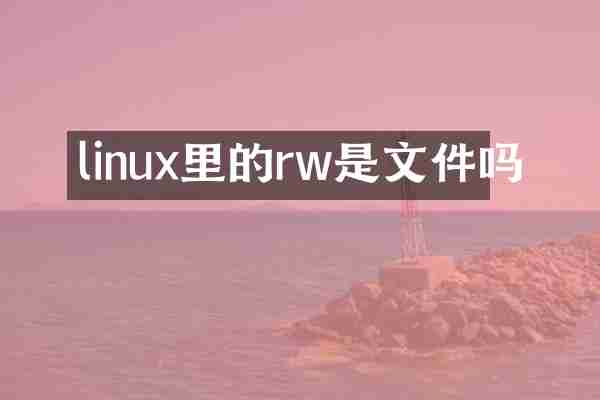 linux里的rw是文件吗