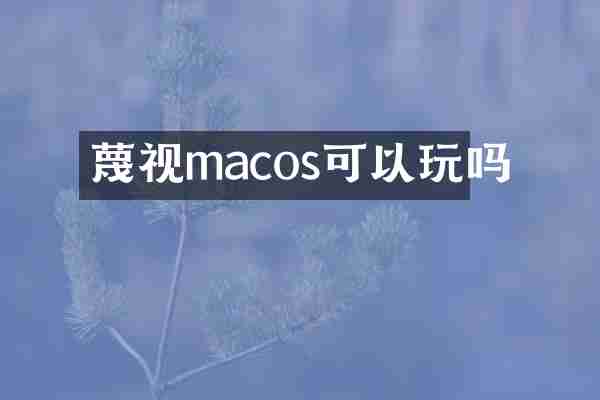 蔑视macos可以玩吗