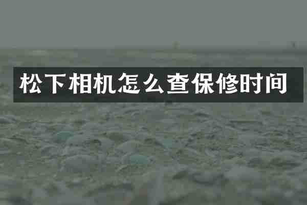 相机怎么查保修时间