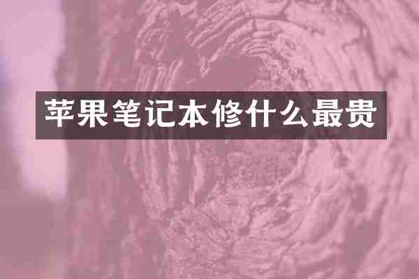 苹果笔记本修什么最贵