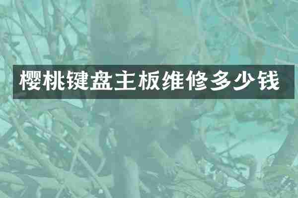 樱桃键盘主板维修多少钱