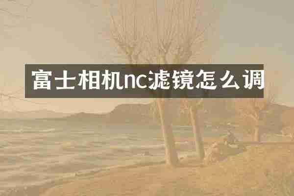 富士相机nc滤镜怎么调