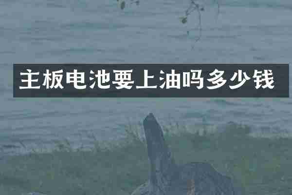 主板电池要上油吗多少钱