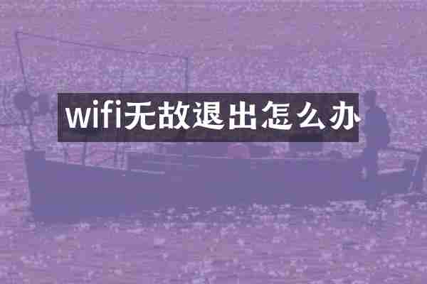wifi无故退出怎么办
