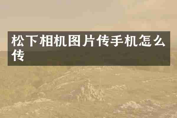 松下相机图片传手机怎么传