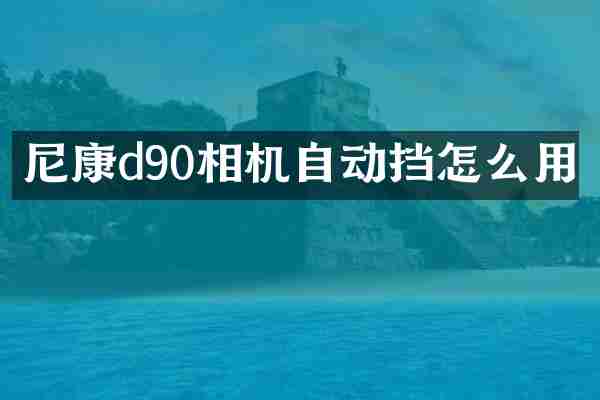 尼康d90相机自动挡怎么用