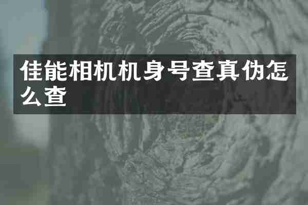 佳能相机机身号查真伪怎么查