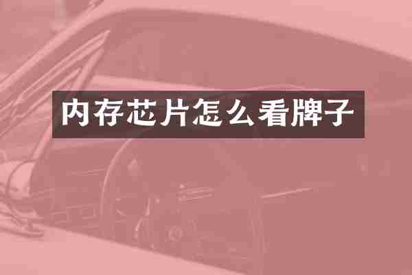 内存芯片怎么看牌子