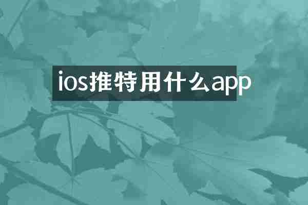 ios推特用什么app